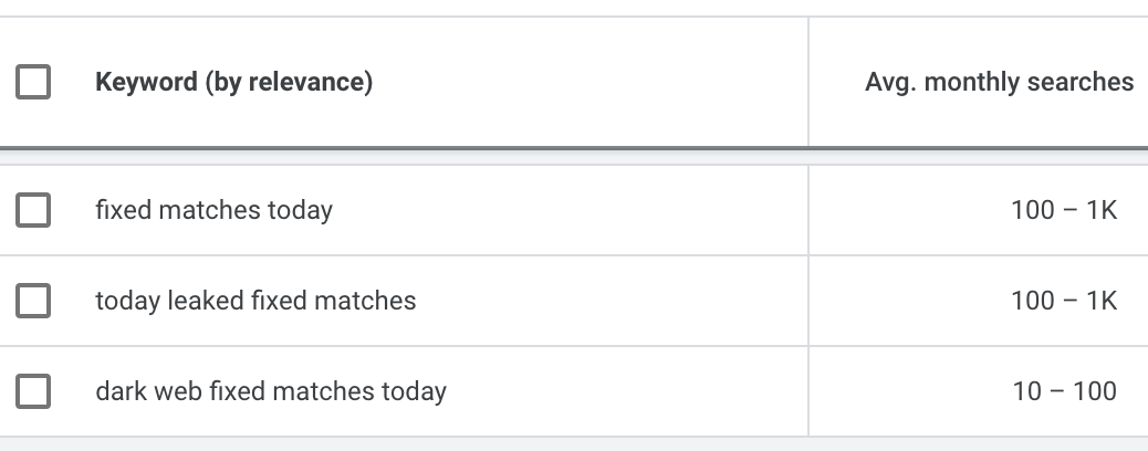 Match Fixing Betting