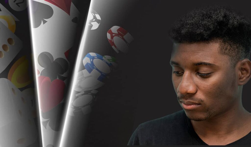 black man gambling